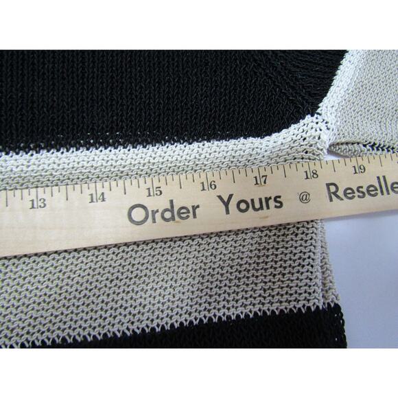 Anne Taylor Black Cable Knit Sweater size L Coastal Nautical Boho Y2K 90s VTG - Picture 6 of 8